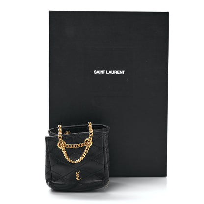 Saint Laurent Lambskin Quilted Baby Bucket Bag Black 9 of 9