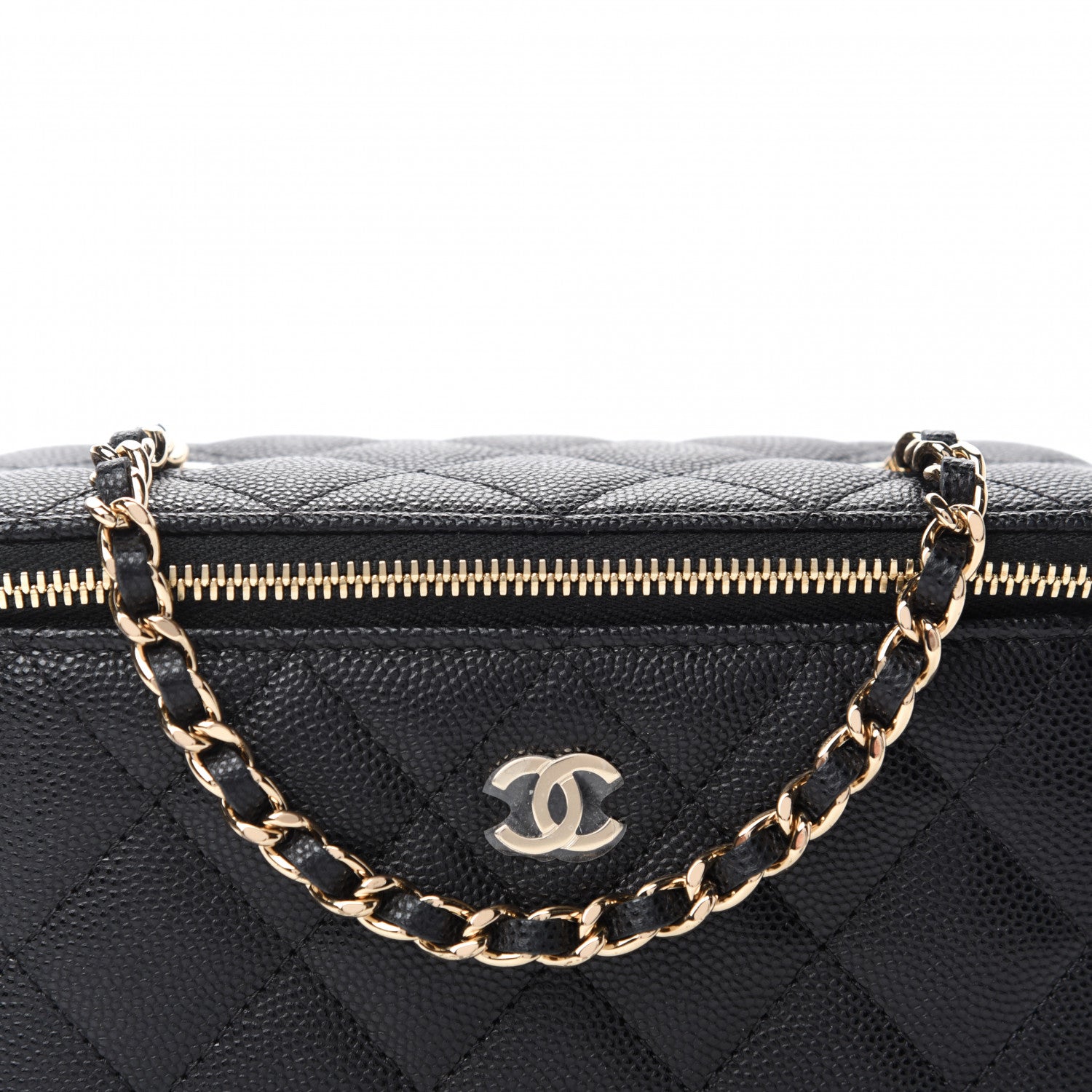 Chanel Caviar Quilted Small Vanity Case With Chain Black 10 of 11