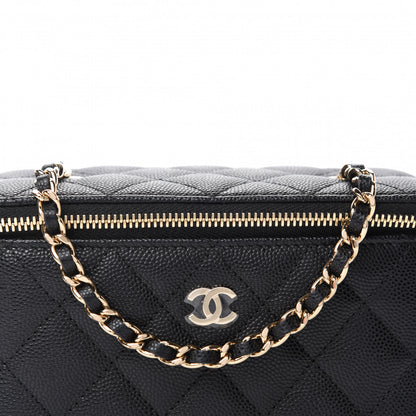 Chanel Caviar Quilted Small Vanity Case With Chain Black 10 of 11