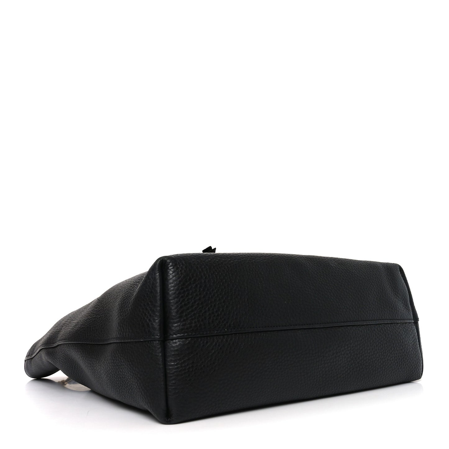 Vitello Daino Shopping Tote Black