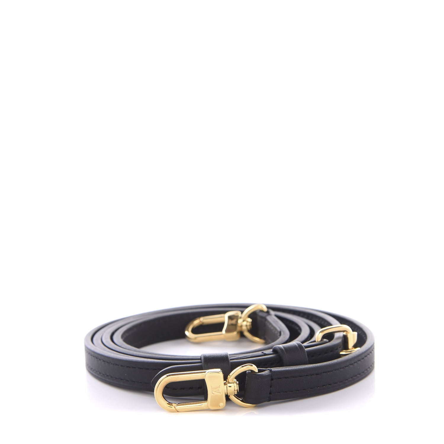 Louis Vuitton Calfskin 16mm Adjustable Shoulder Strap Black 1 of 3