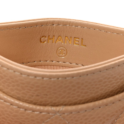 Chanel Caviar Quilted Card Holder Beige 6 of 8