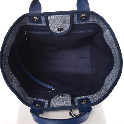 Chanel Canvas Large Deauville Tote Blue 5 of 6