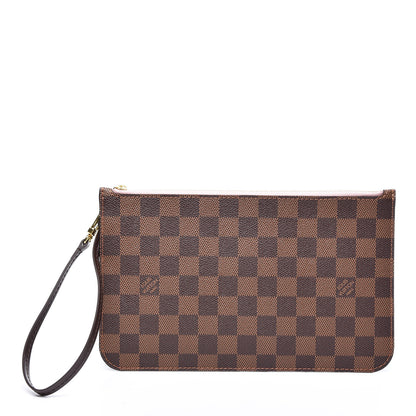 Louis Vuitton Damier Ebene Neverfull MM GM Pochette Rose Ballerine 1 of 8