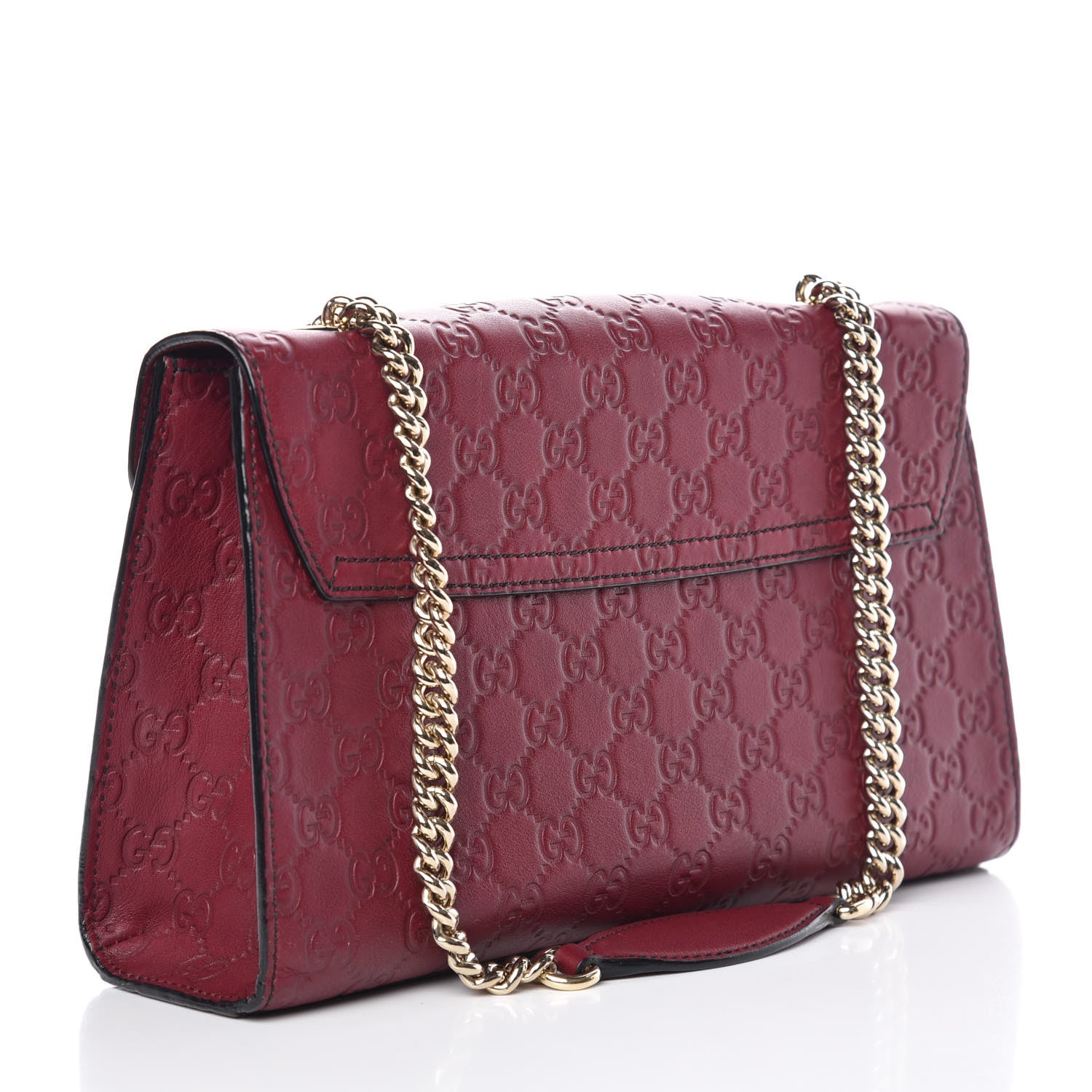 Gucci Soft Guccissima Medium Emily Chain Shoulder Bag Classic Ruby 3 of 10