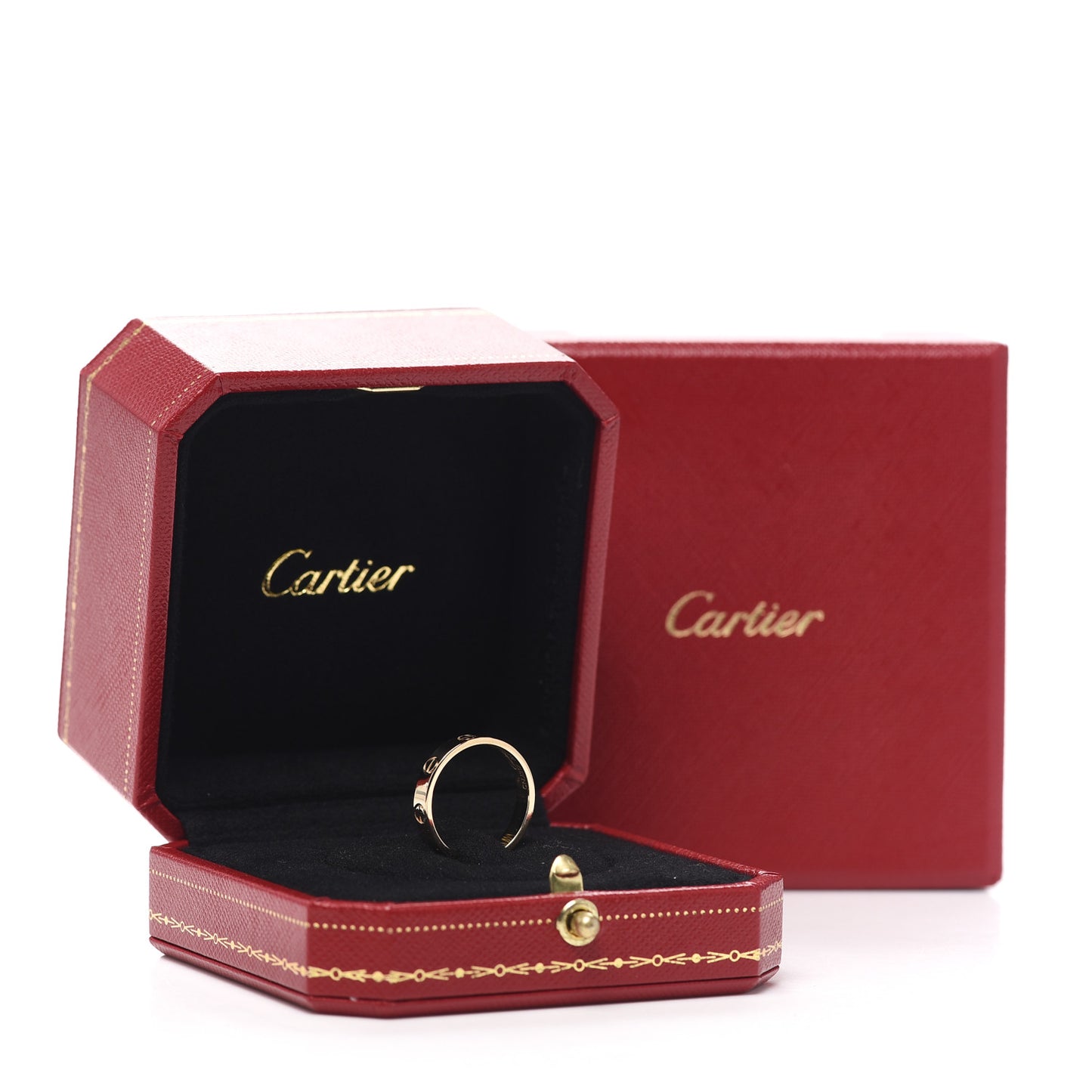 18K Yellow Gold 3.5mm LOVE Wedding Band Ring 52 6