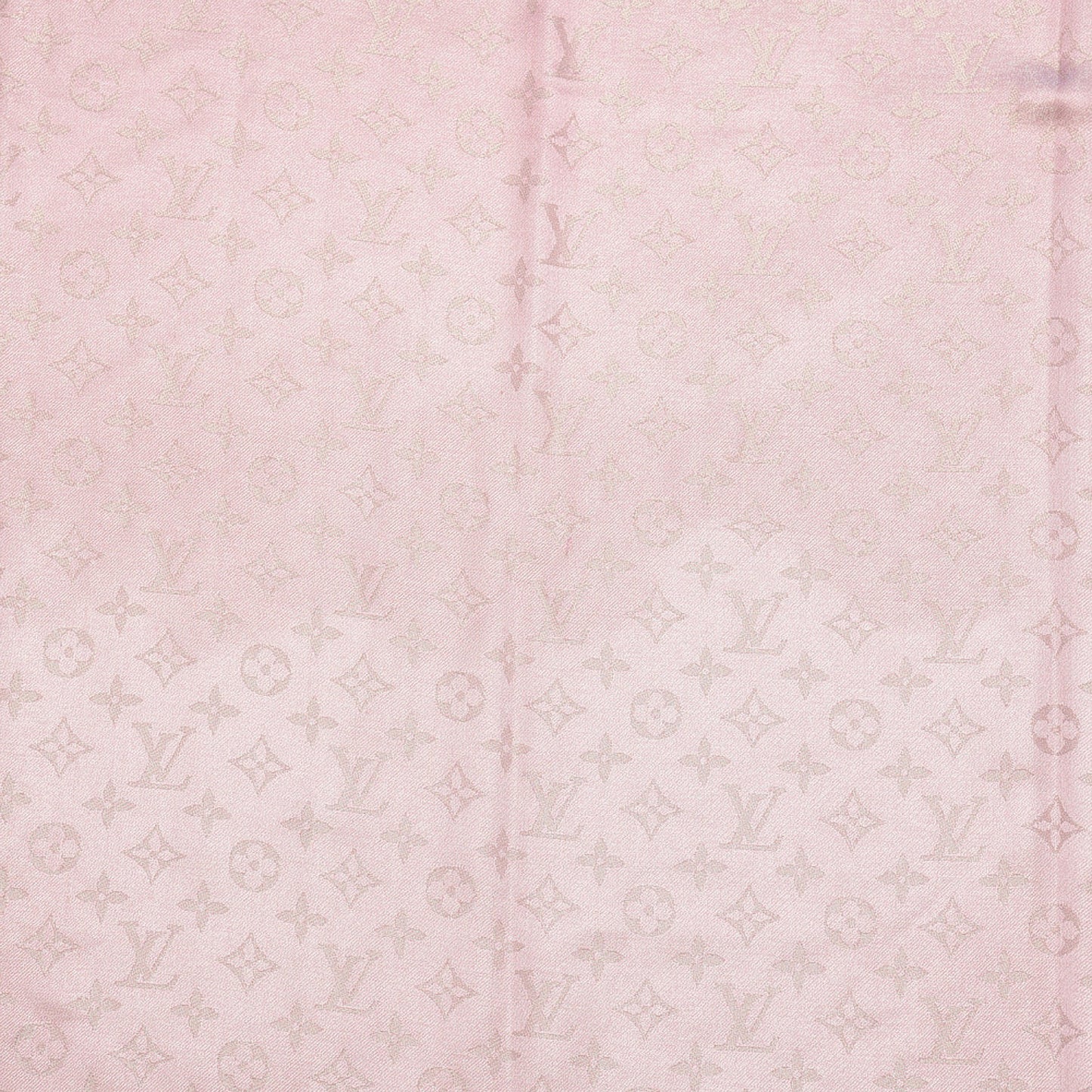 Silk Wool Monogram Shine Shawl Rose