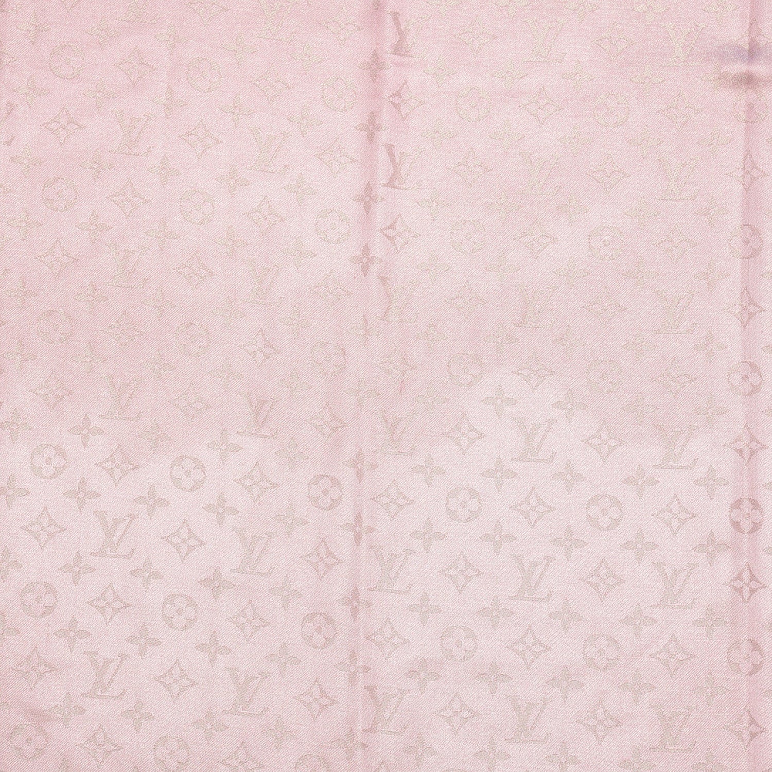 Louis Vuitton Silk Wool Monogram Shine Shawl Rose 5 of 6