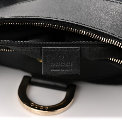 Gucci Monogram Large D Gold Ring Hobo Black 6 of 10