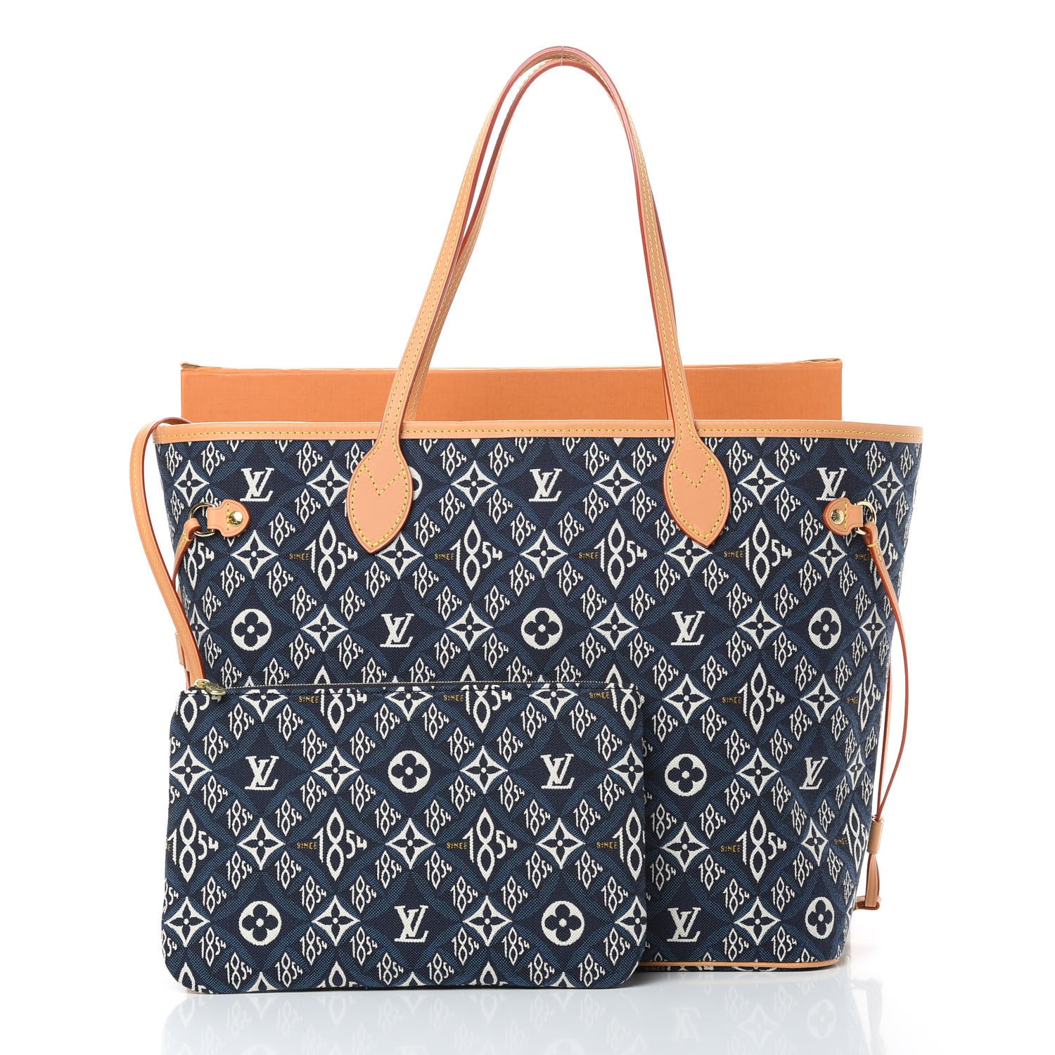Louis Vuitton Jacquard Since 1854 Neverfull MM Blue 12 of 12