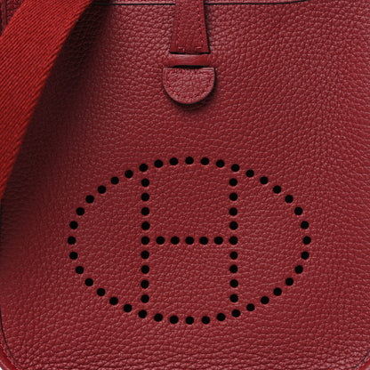 Hermes Taurillon Clemence Evelyne TPM Rouge H 8 of 11
