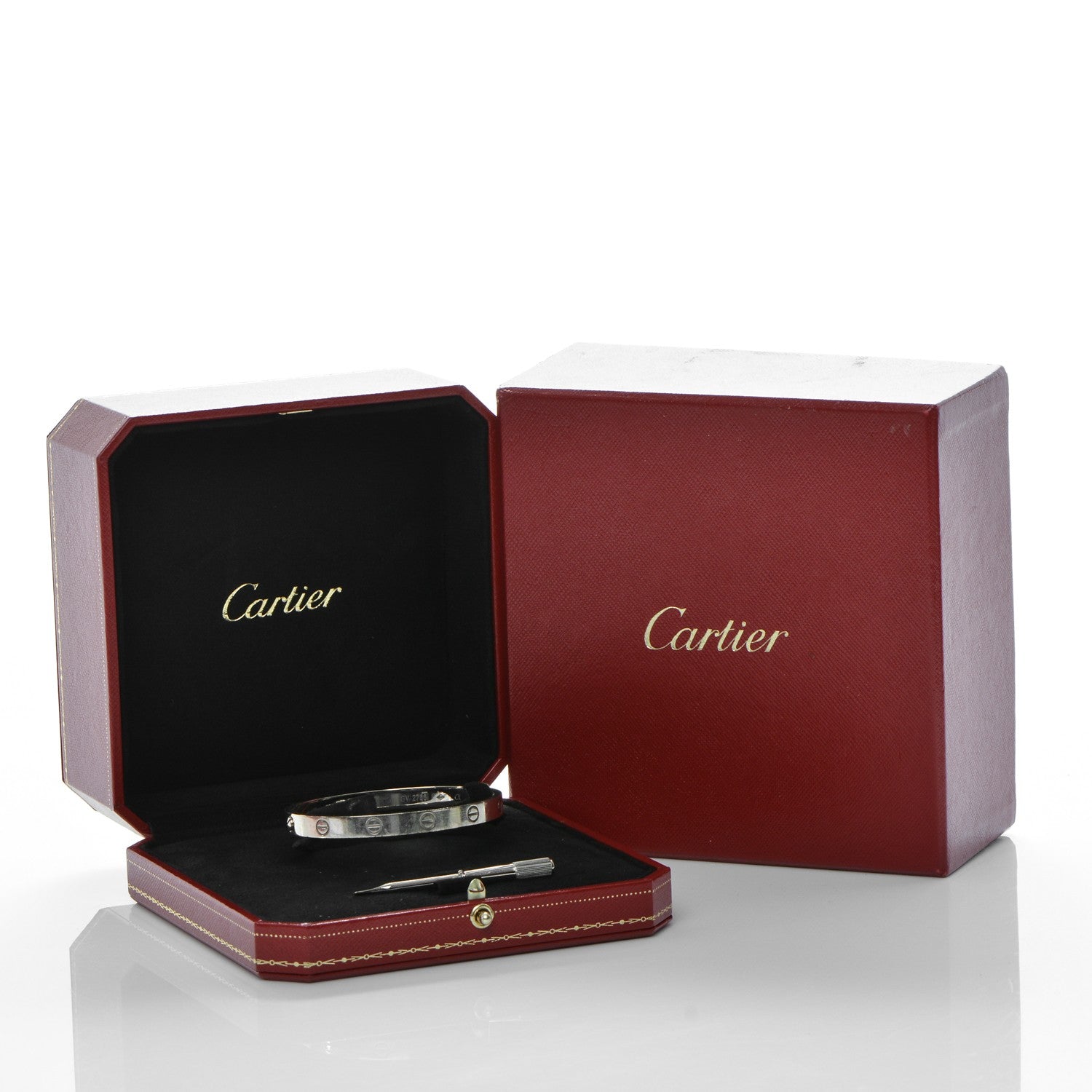 Cartier 18K White Gold LOVE Bracelet 17 5 of 5