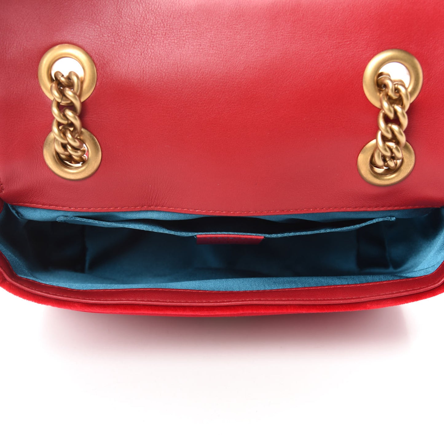 Velvet Matelasse Mini GG Marmont Shoulder Bag Hibiscus Red