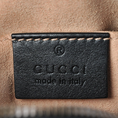 Gucci Calfskin Matelasse Small GG Marmont Chain Shoulder Bag Black 5 of 8