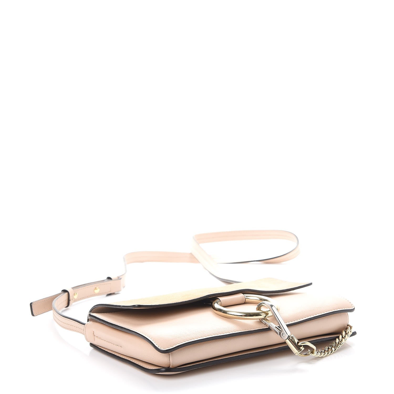 Chloe Suede Calfskin Small Faye Shoulder Bag Cement Pink 4 of 14