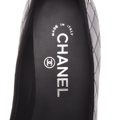 Chanel Aged Calfskin Grosgrain Quilted Cap Toe Pumps 35 Black 7 of 10