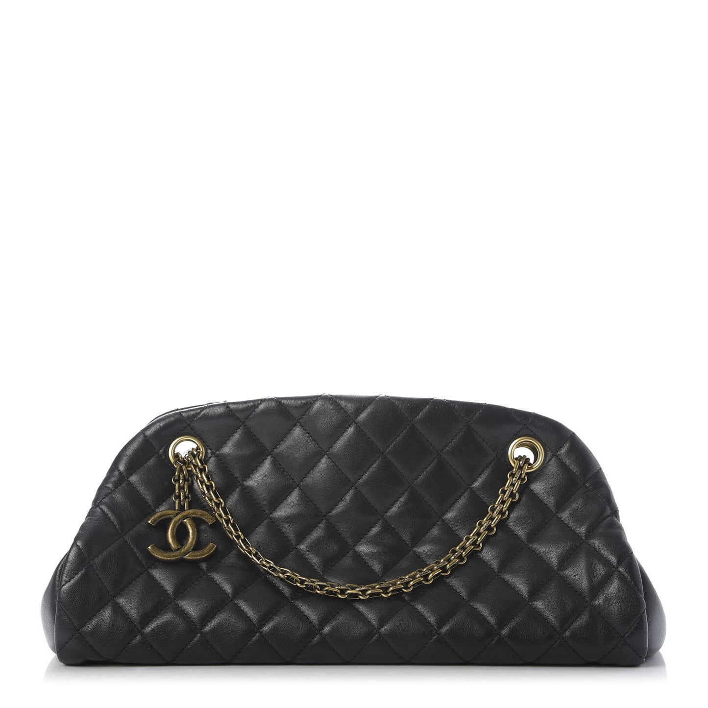 Lambskin Quilted Medium Just Mademoiselle Black