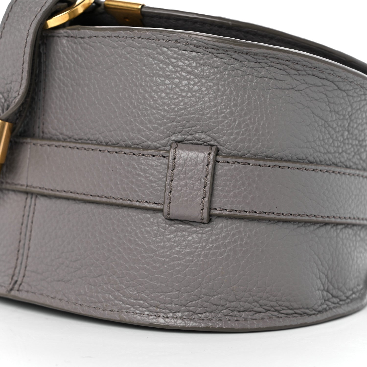 Chloe Calfskin Mini Marcie Round Crossbody Bag Cashmere Grey 8 of 11