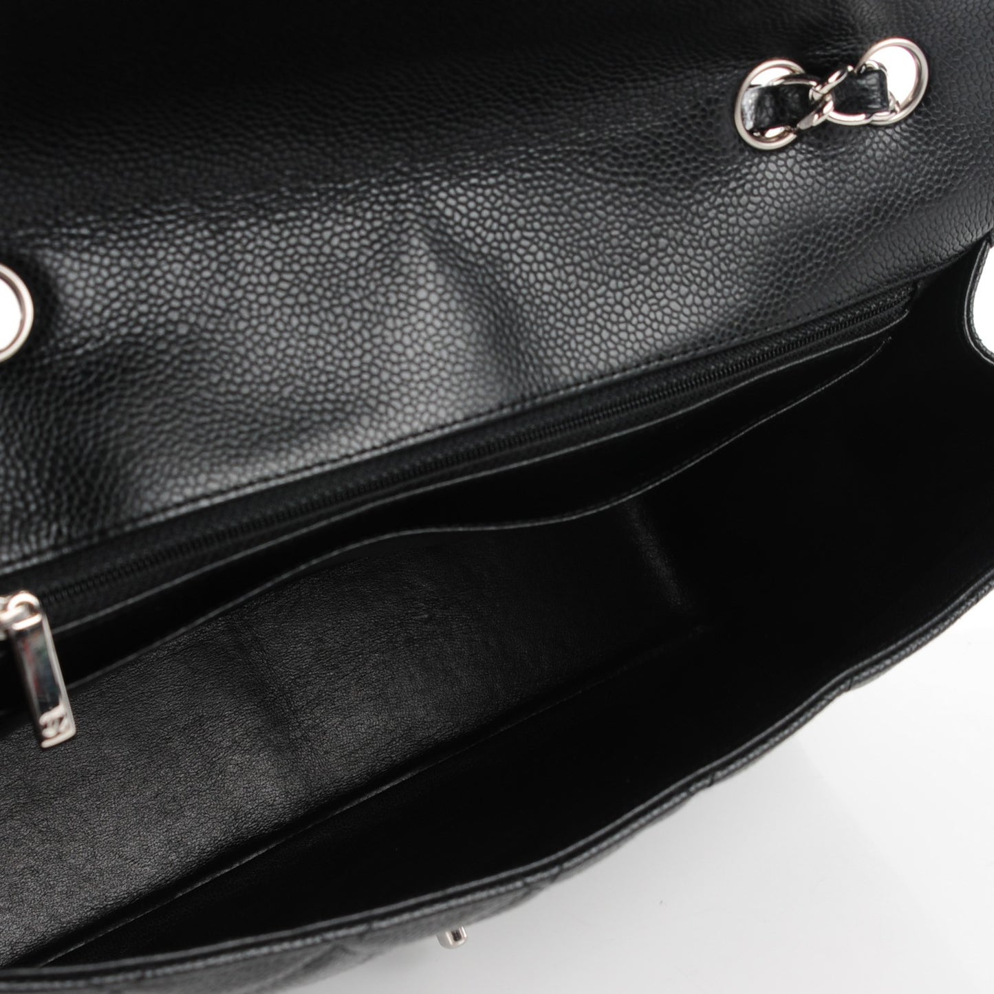 Caviar Quilted Jumbo Single Flap Black