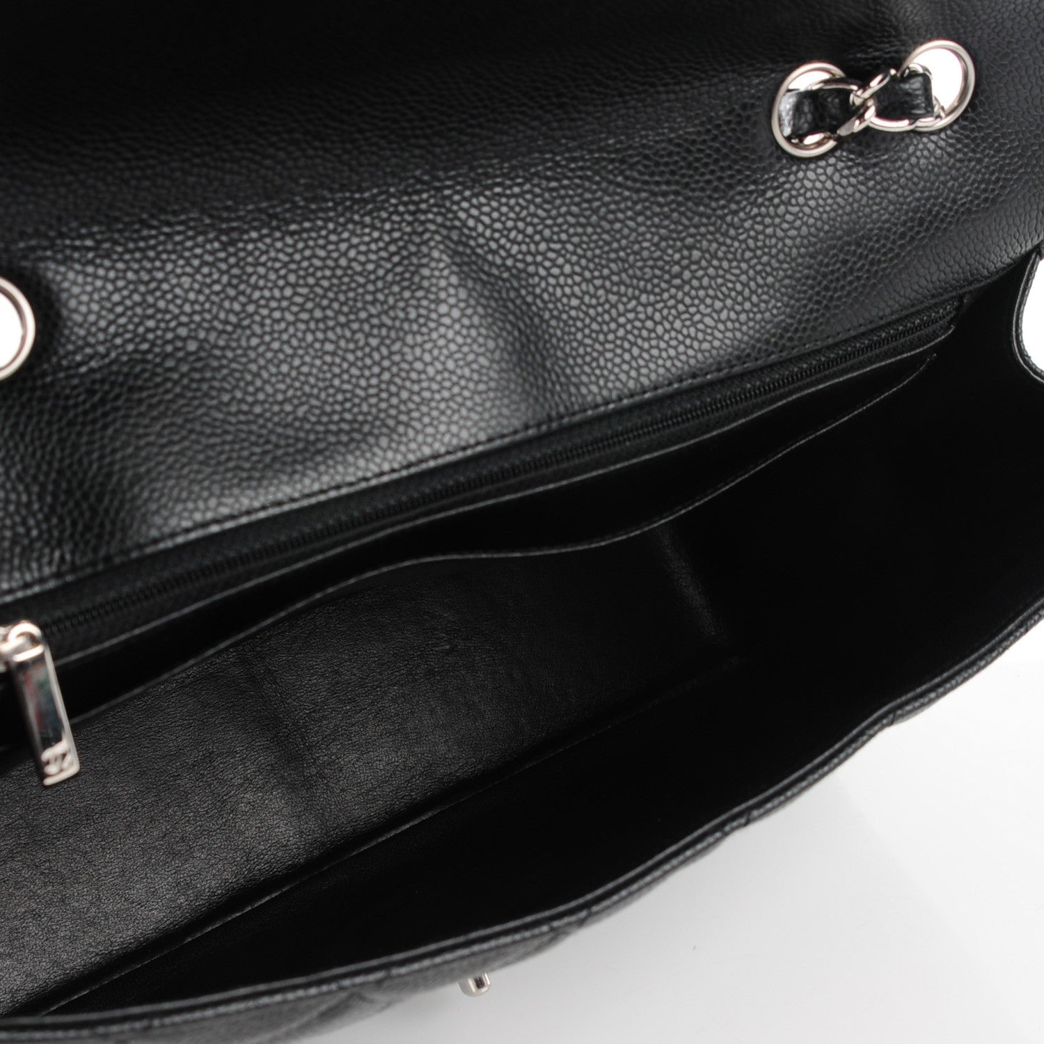 Chanel Caviar Quilted Jumbo Single Flap Black 8 of 8