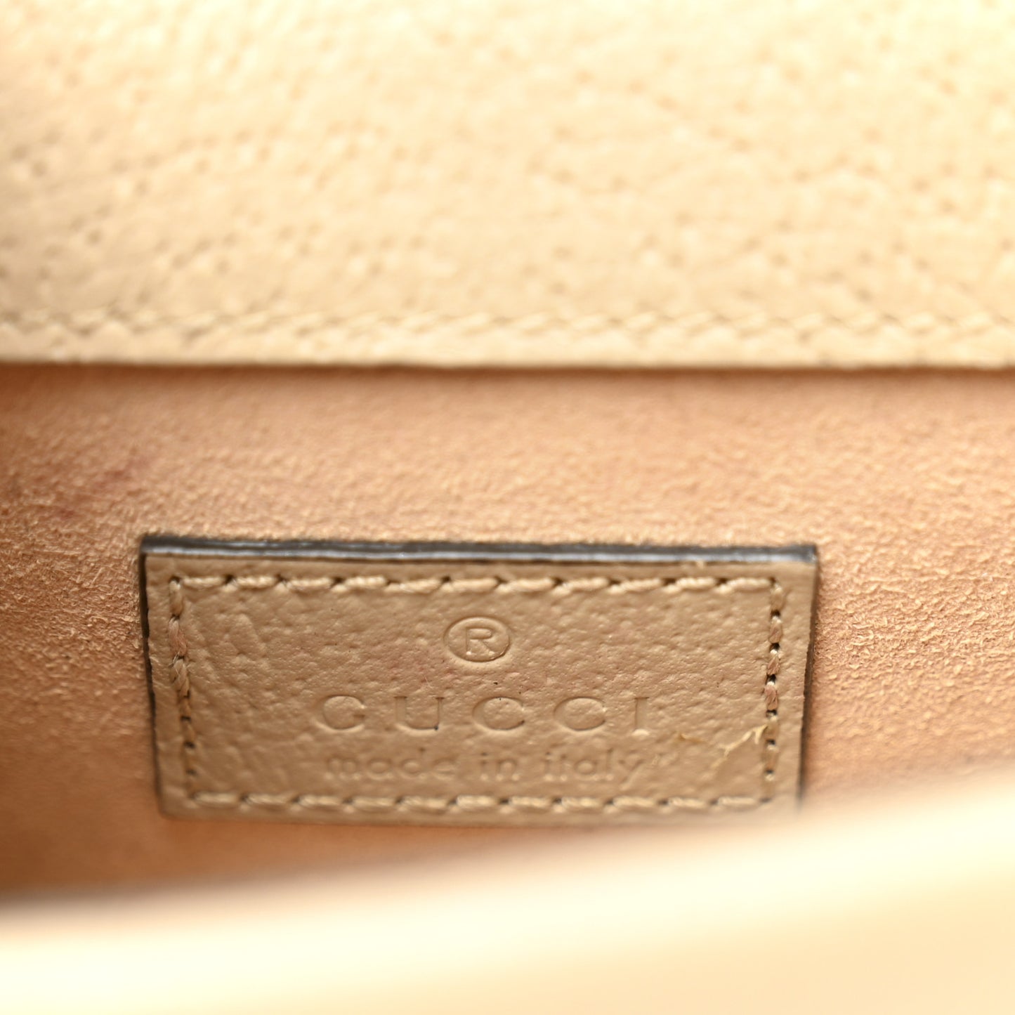 GG Supreme Monogram Textured Dollar Calfskin Super Mini Dionysus Shoulder Bag Beige Mystic White Oatmeal