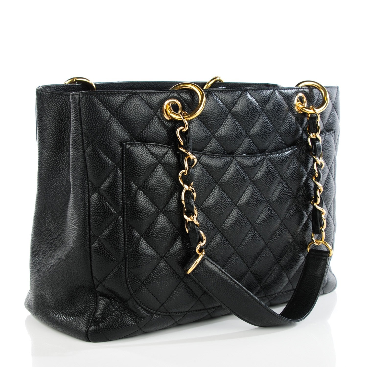 Chanel Caviar Quilted Grand Shopping Tote GST Black 3 of 7