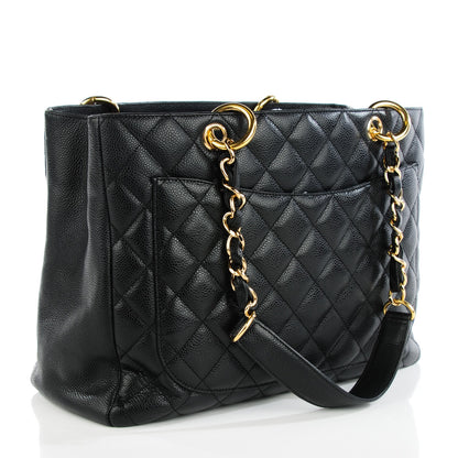 Chanel Caviar Quilted Grand Shopping Tote GST Black 3 of 7