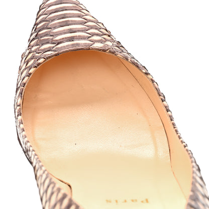 Christian Louboutin Watersnake Decollete 554 85 Pumps 39 Brown 10 of 10