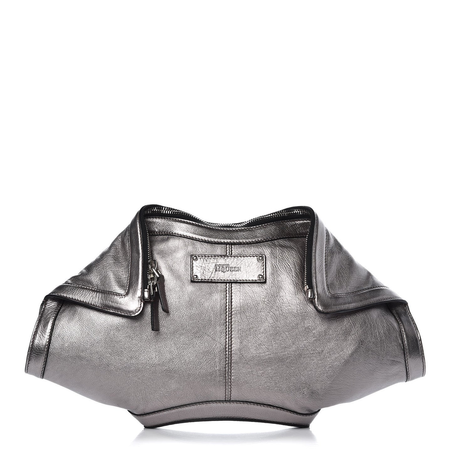 Metallic Lambskin De Manta Clutch Gun