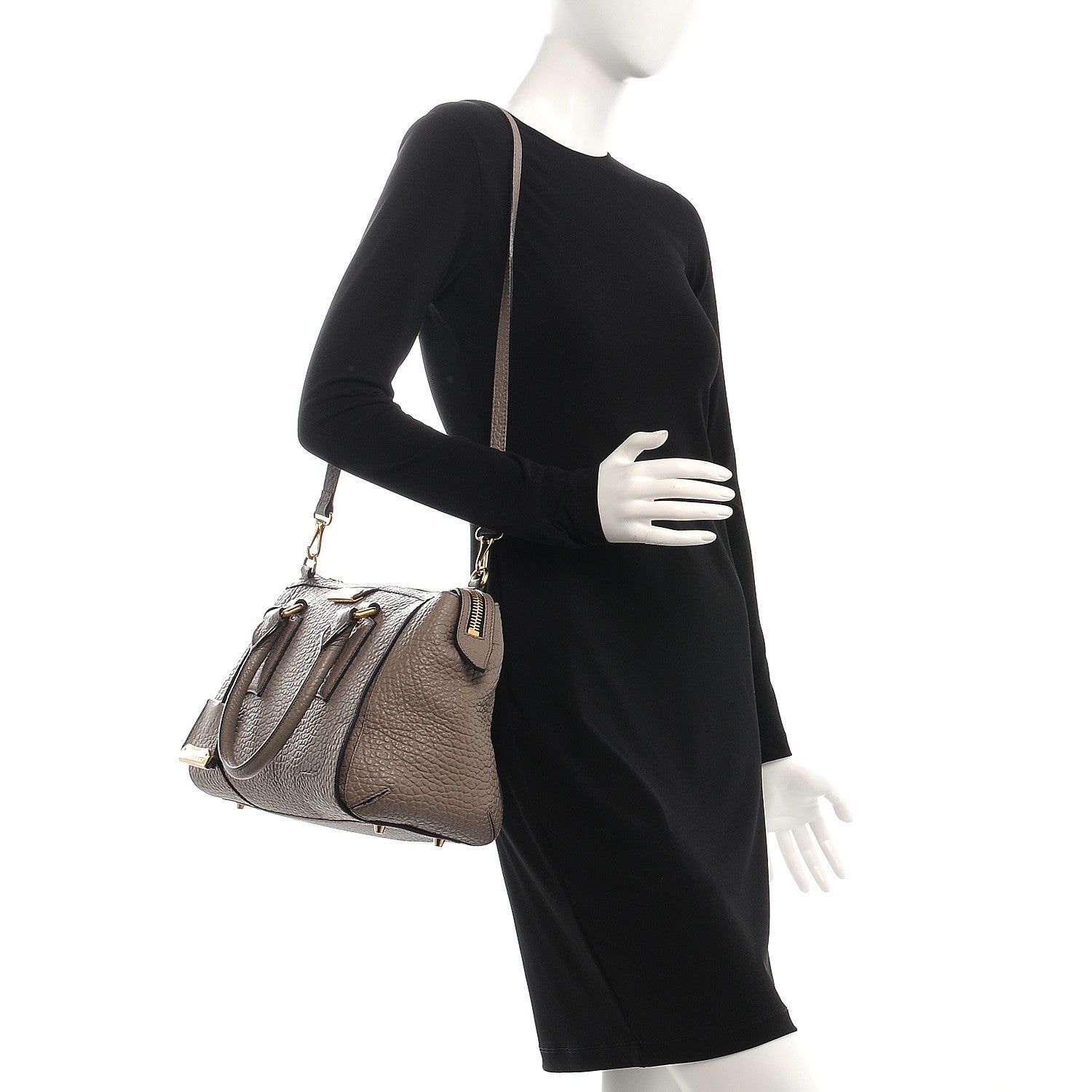 Burberry Heritage Grain Leather Small Gladstone Pale Taupe 2 of 15