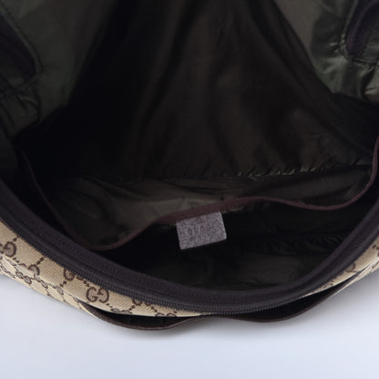 Gucci Monogram Natural Pigskin Large Diaper Bag Beige Ebony Cocoa Dark Chocolate 6 of 11