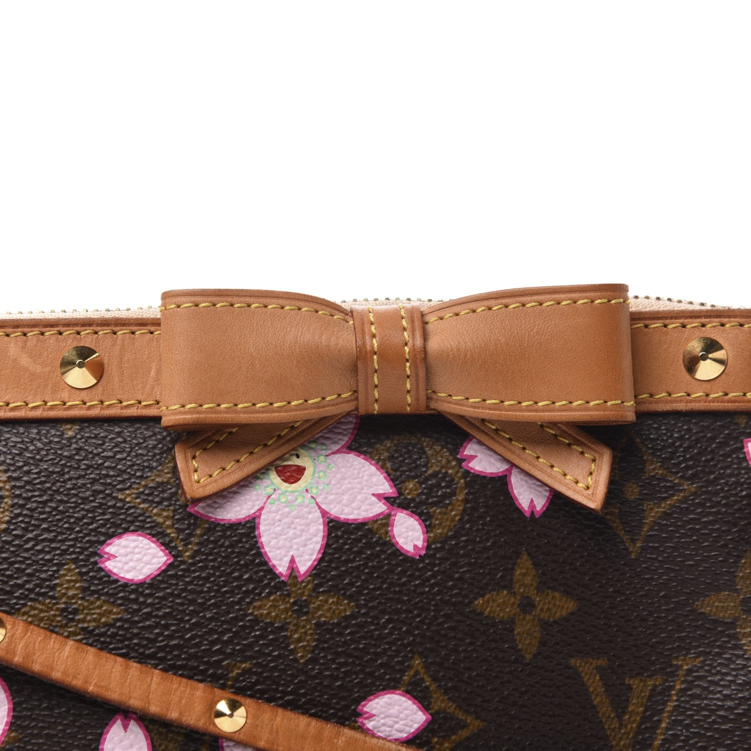 Louis Vuitton Monogram Cherry Blossom Pochette Accessories Brown 9 of 10