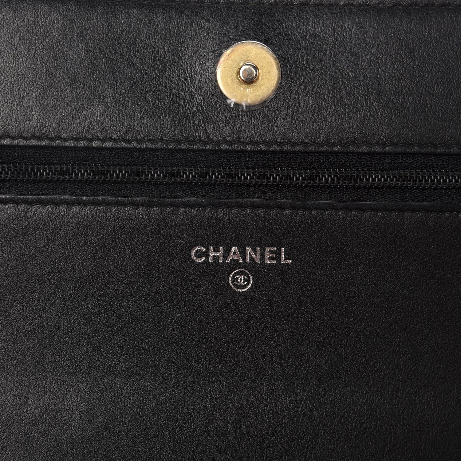 Chanel Aged Calfskin Quilted Gabrielle Wallet On Chain WOC Beige Black 8 of 14