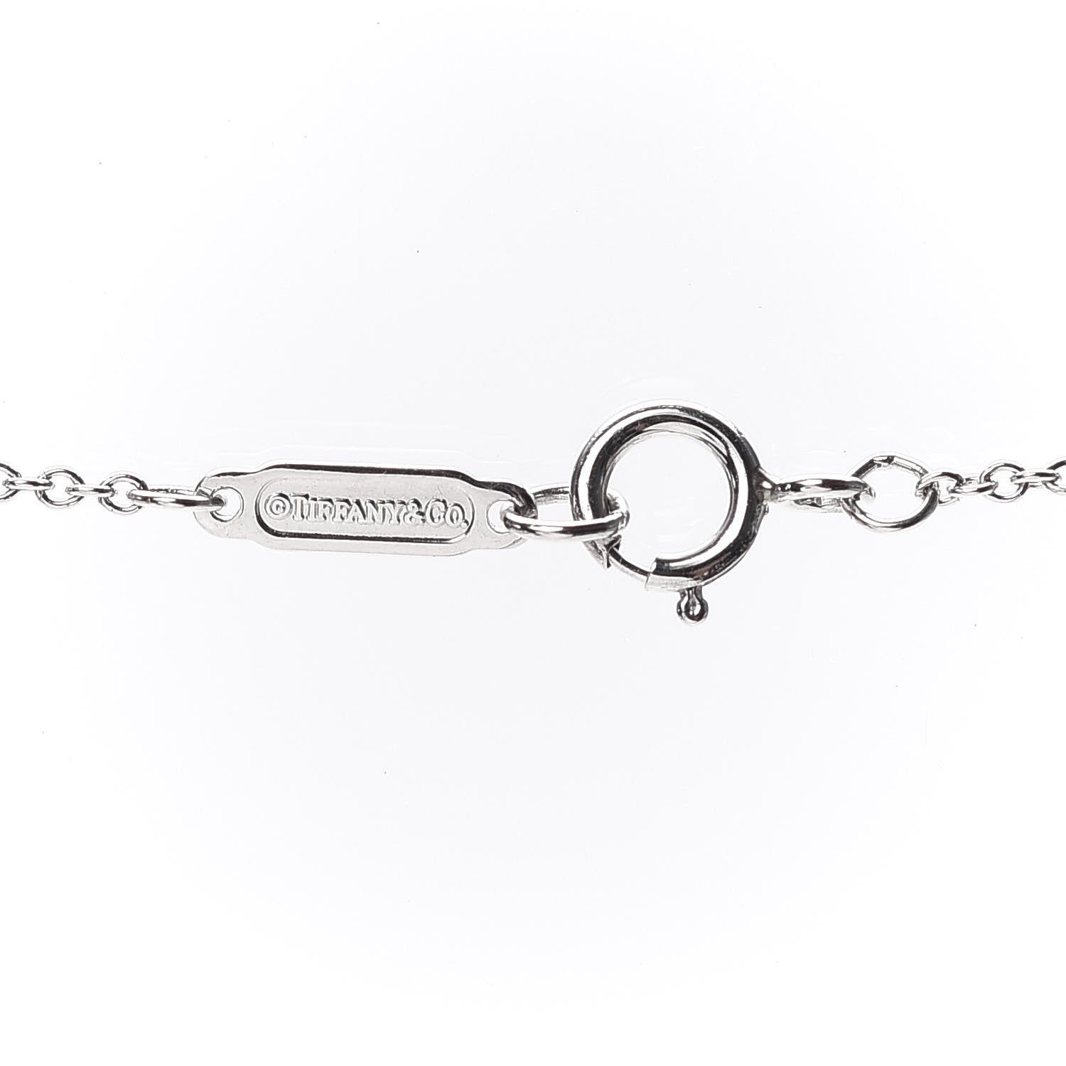 Tiffany Platinum Diamond Circlet Drop Pendant Necklace 5 of 6