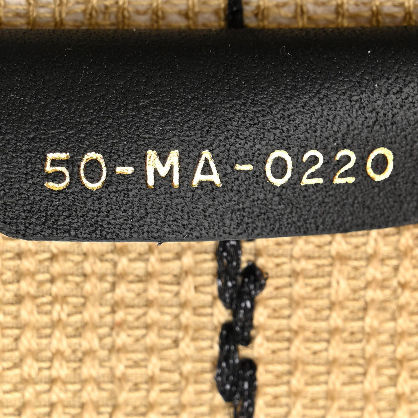 Canvas Embroidered Medium Bayadere Book Tote Black Beige