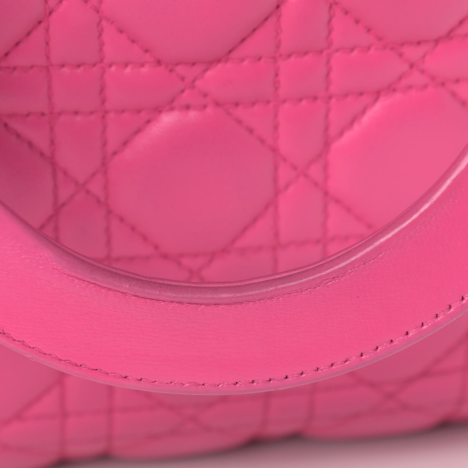 Christian Dior Lambskin Cannage Medium Lady Dior Pink 13 of 15