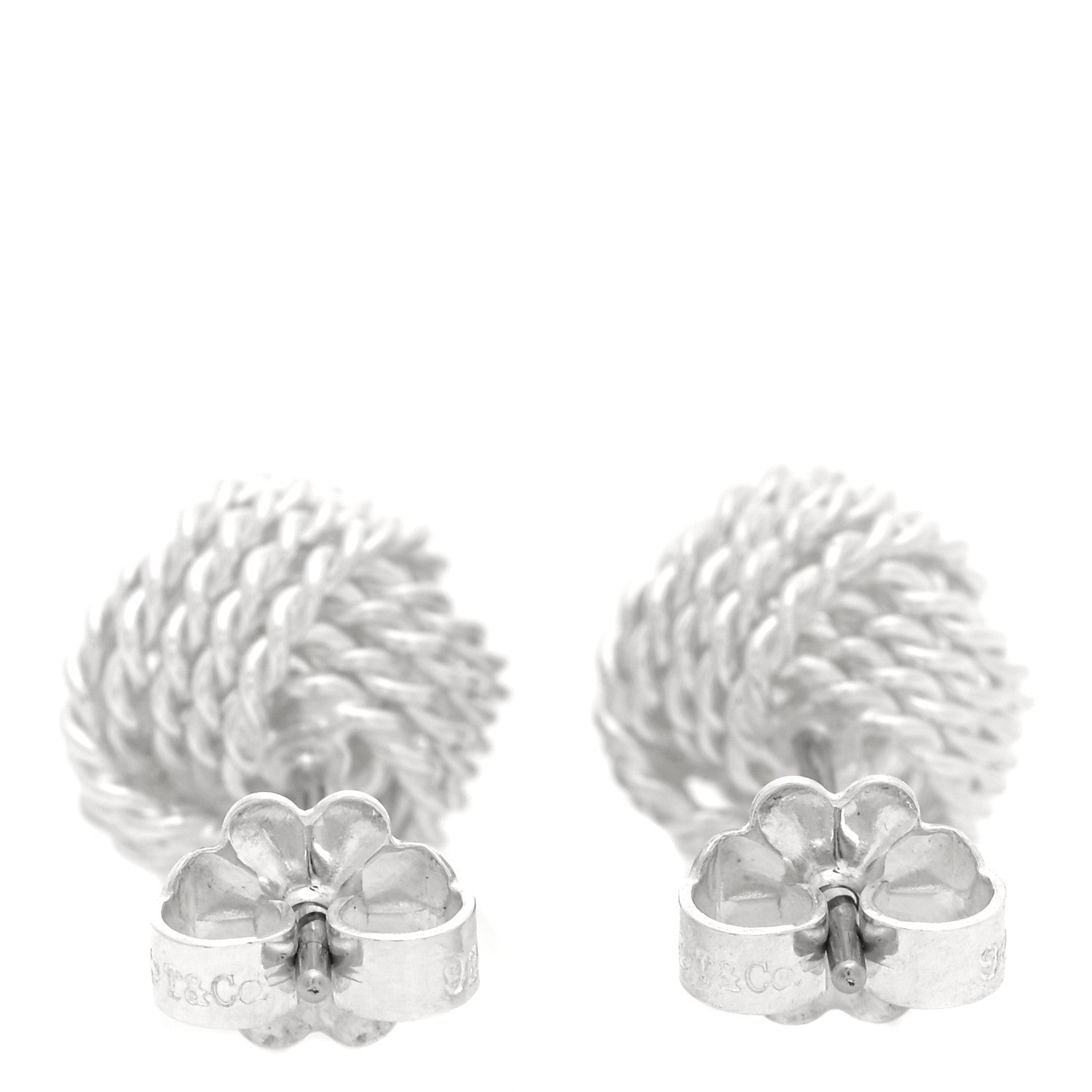 Tiffany Sterling Silver Twist Knot Earrings 3 of 5