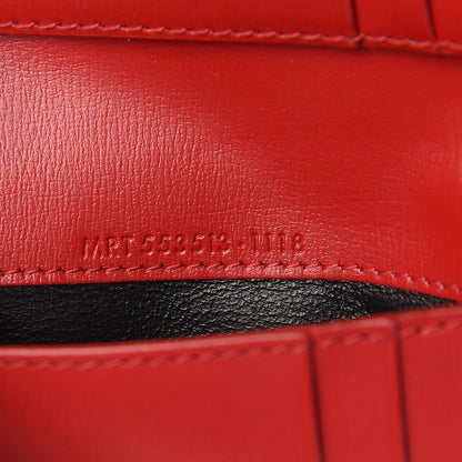 Saint Laurent Calfskin Fragments Flap Wallet Red 7 of 8