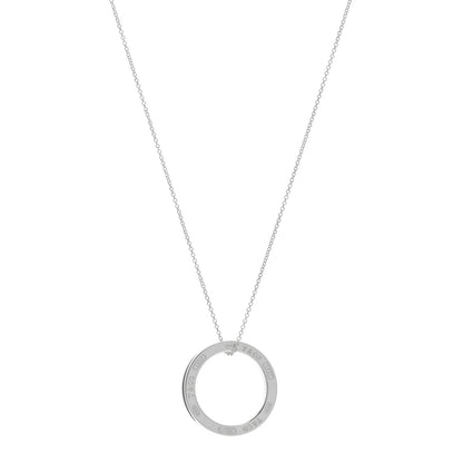 Tiffany Sterling Silver 1837 Circle Pendant Necklace 1 of 4