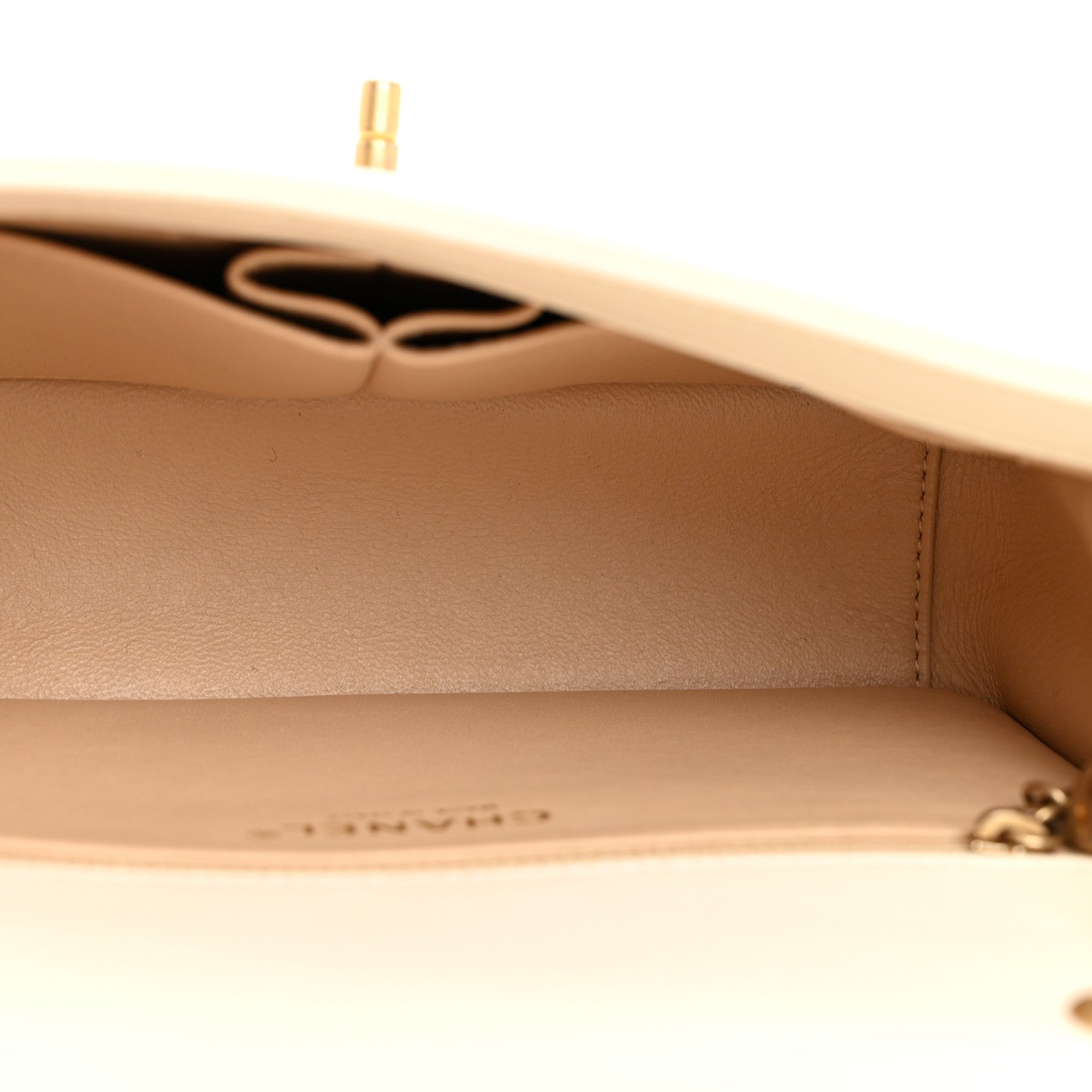 Chanel Lambskin Reversed Chevron Quilted Flap White 5 of 17