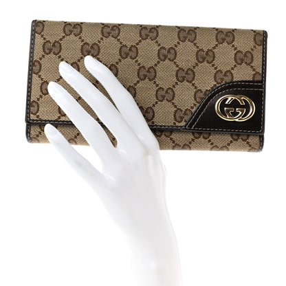 Gucci Monogram New Britt Continental Wallet Dark Brown 2 of 10