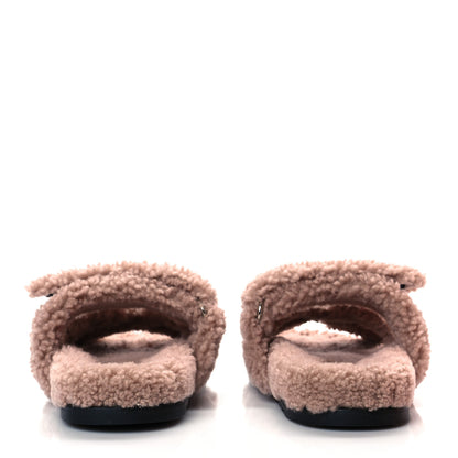 Hermes Woolskin Womens Chypre Sandals 36 Bois De Santal 4 of 8