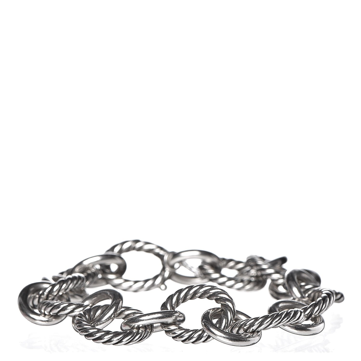David Yurman Sterling Silver 12mm Large Oval Link Bracelet 1 of 4