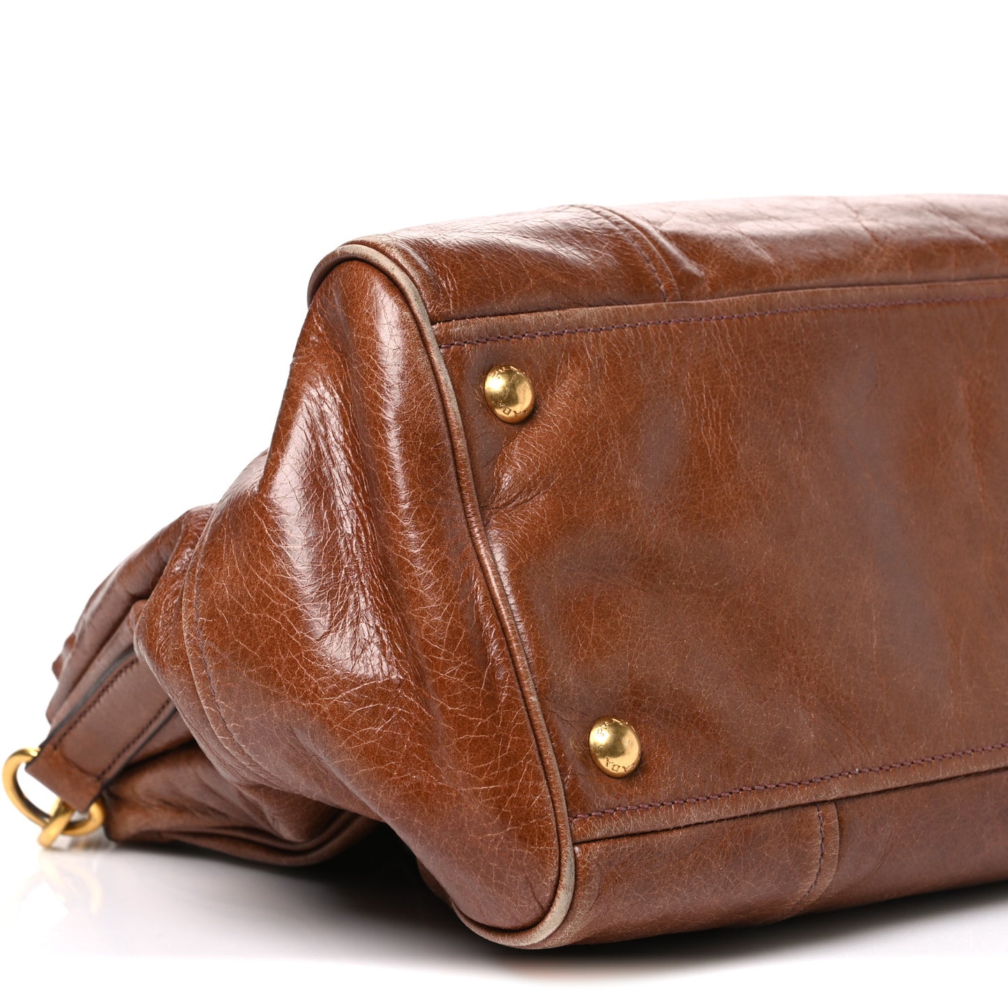 Vitello Shine Shopping Satchel Giunco