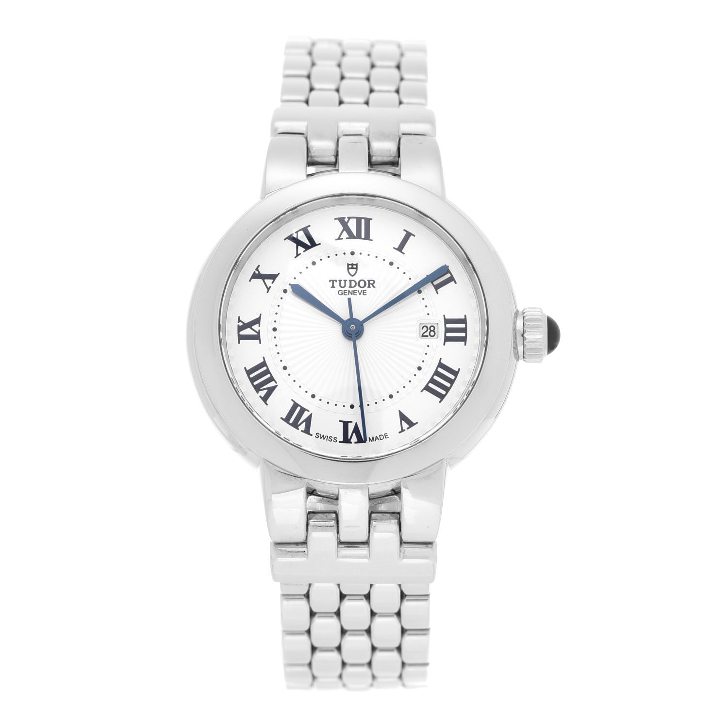 TUDOR Stainless Steel 30mm Clair De Rose Automatic Watch White 35500 1 of 5