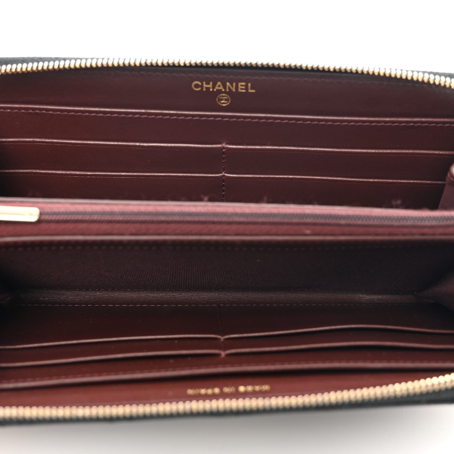 Chanel Caviar Quilted Large Gusset Zip Around Wallet Black 5 of 10