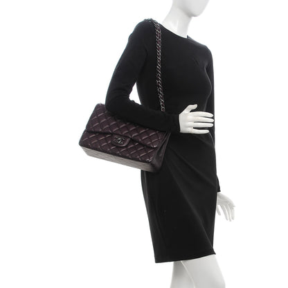 Chanel Lambskin Quilted Jumbo Double Flap Purple 2 of 7