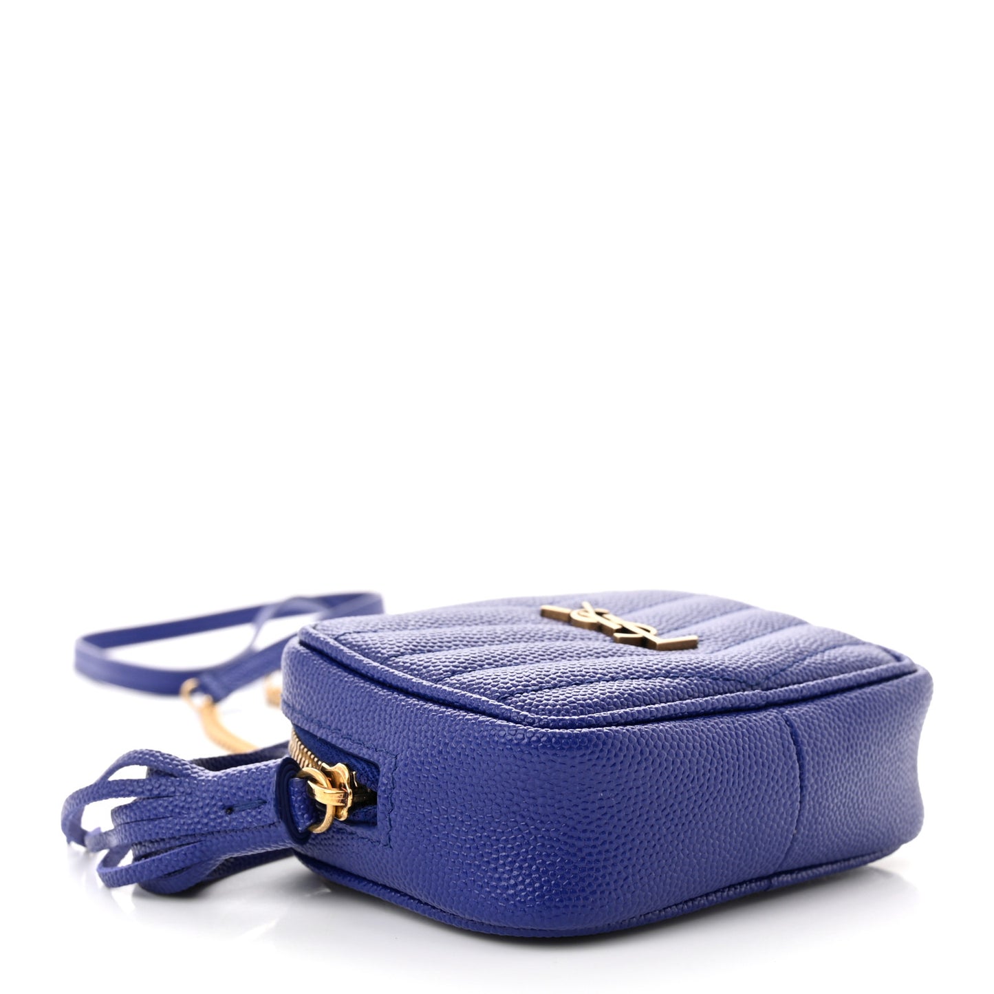 Grain De Poudre Matelasse Monogram Baby Lou Camera Bag Sapphire Blue