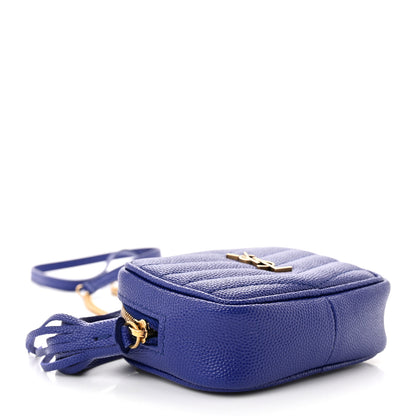 Saint Laurent Grain De Poudre Matelasse Monogram Baby Lou Camera Bag Sapphire Blue 4 of 10