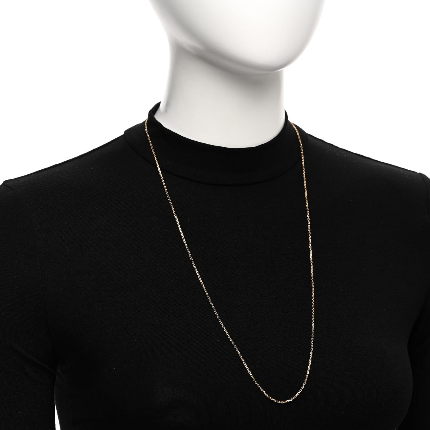 18K Yellow Gold Trace Chain Necklace 70cm